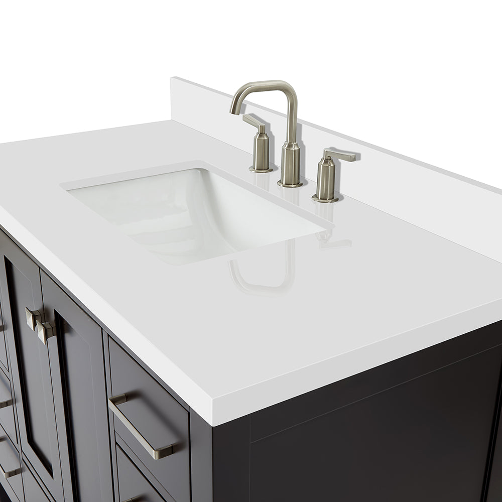 Beckford 42-Inch Espresso bathroom vanity on white background – product photo 4