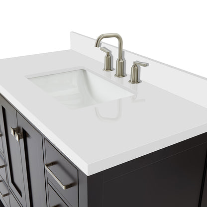 Beckford 42-Inch Espresso bathroom vanity on white background – product photo 4