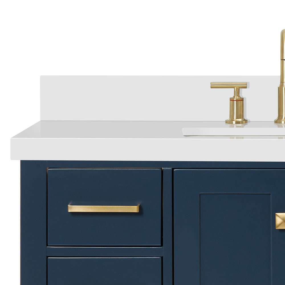 Beckford 42-Inch Midnight Blue bathroom vanity on white background – product photo 4
