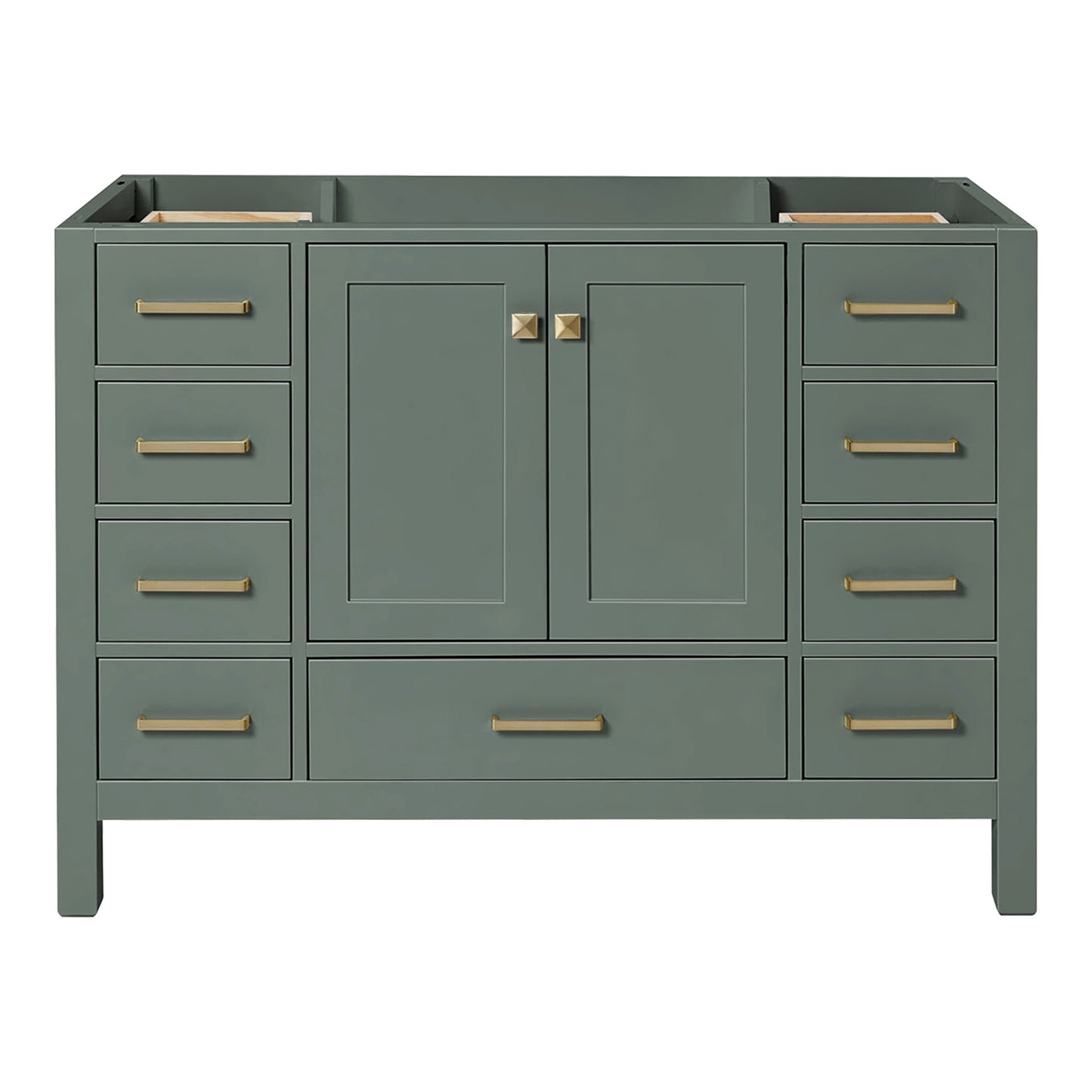 Beckford 48-inch Vintage Green base cabinet on white back ground front view main image