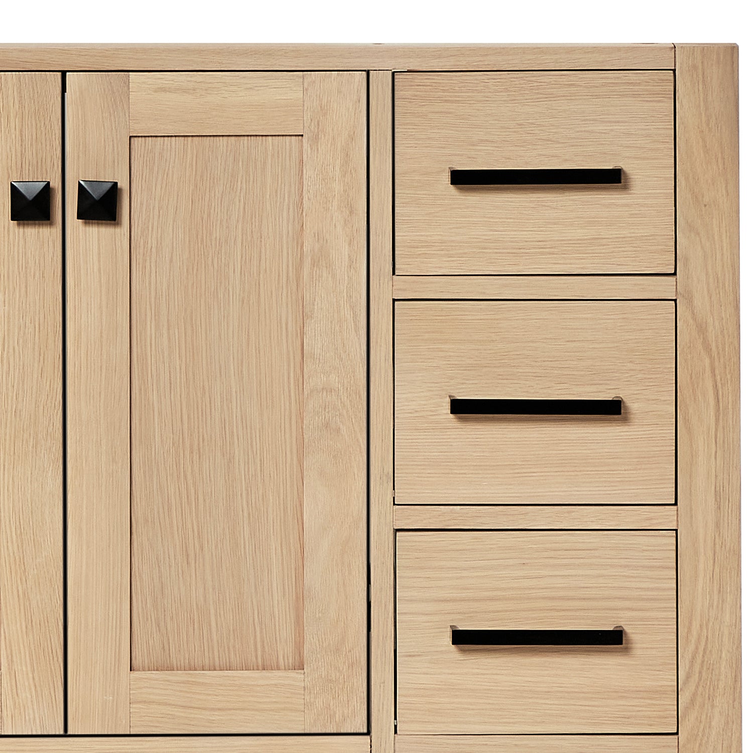 Beckford 48-inch Natural Oak base cabinet on detail 2