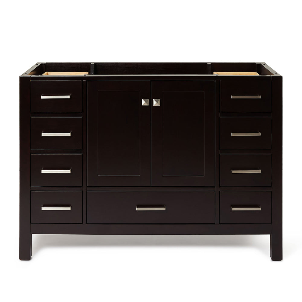 Beckford 48-inch Espresso base cabinet on white back ground front view main image