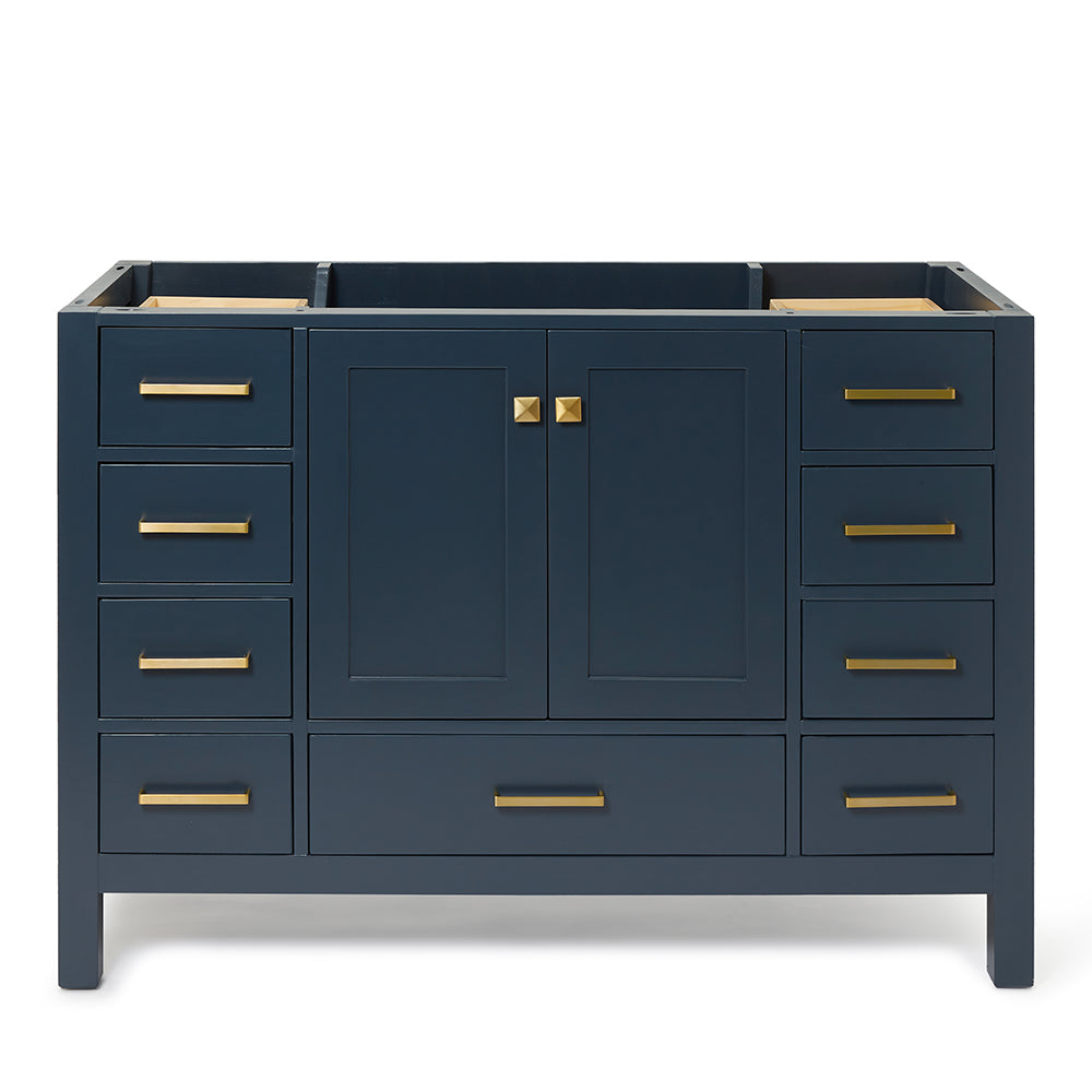 Beckford 48-inch Midnight Blue base cabinet on white back ground front view main image