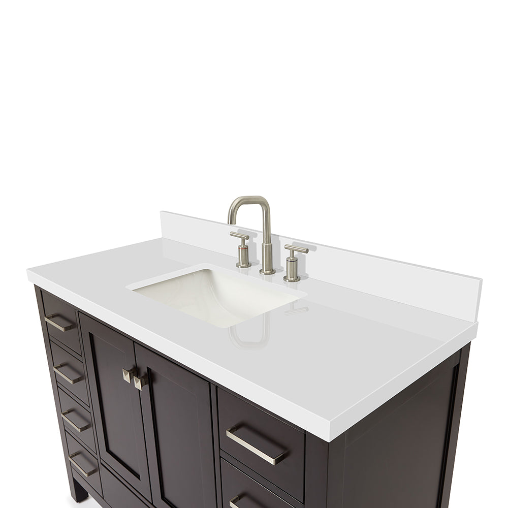 Beckford 48-Inch Espresso bathroom vanity on white background – product photo 4