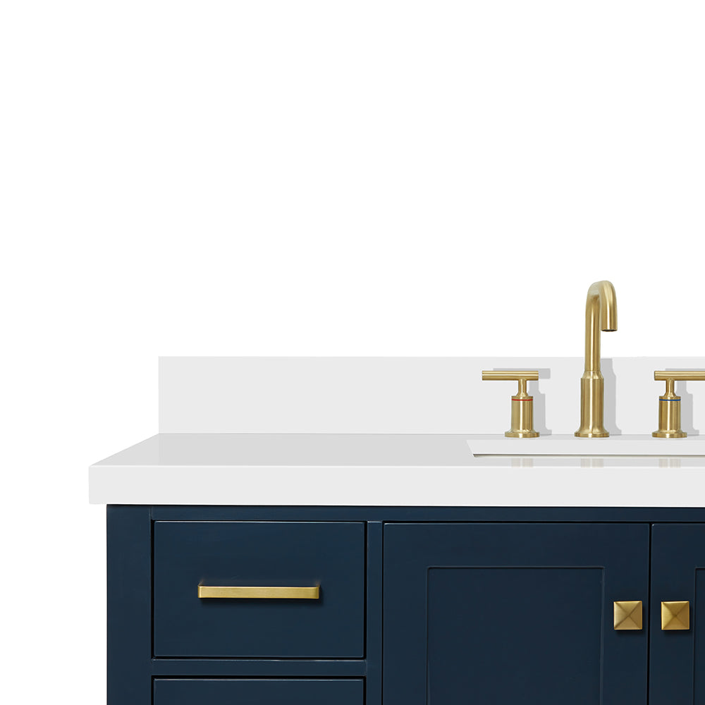 Beckford 48-Inch Midnight Blue bathroom vanity on white background – product photo 5