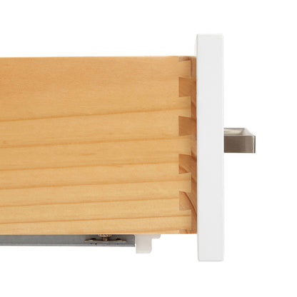 Beckford 48-Inch White bathroom vanity on white background – product photo 3