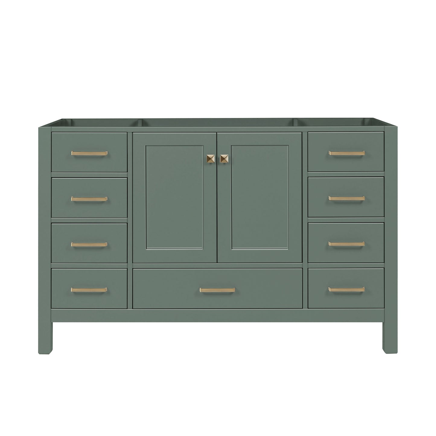 Beckford 54-inch Vintage Green base cabinet on white back ground front view main image