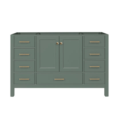 Beckford 54-inch Vintage Green base cabinet on white back ground front view main image
