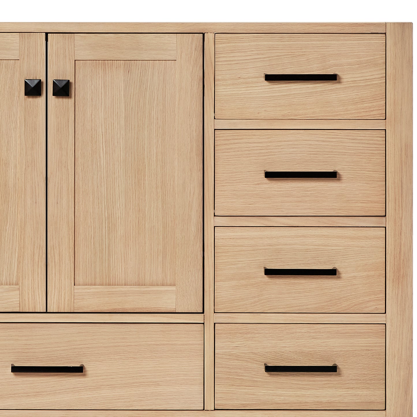 Beckford 54-inch Natural Oak base cabinet on detail 2