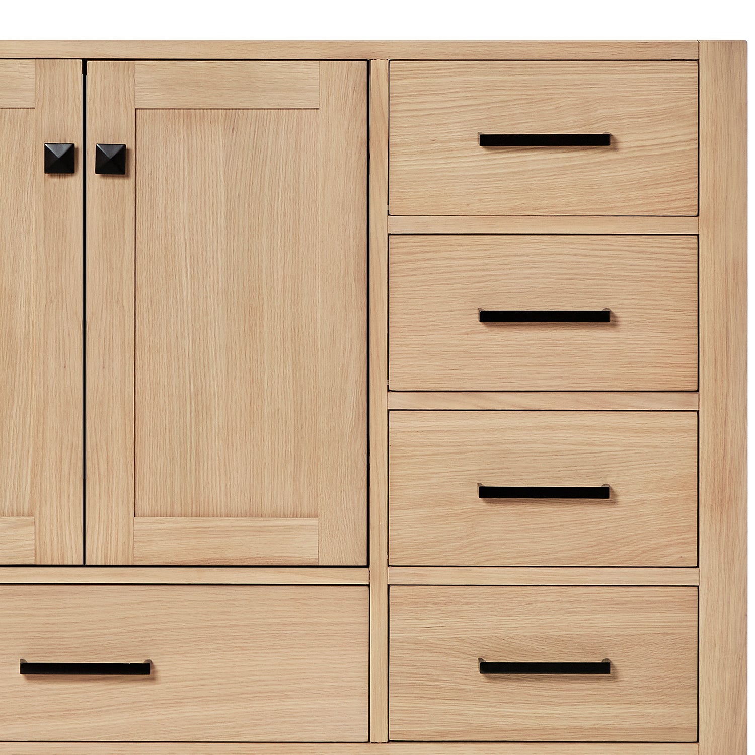 Beckford 54-inch Natural Oak base cabinet on detail 2