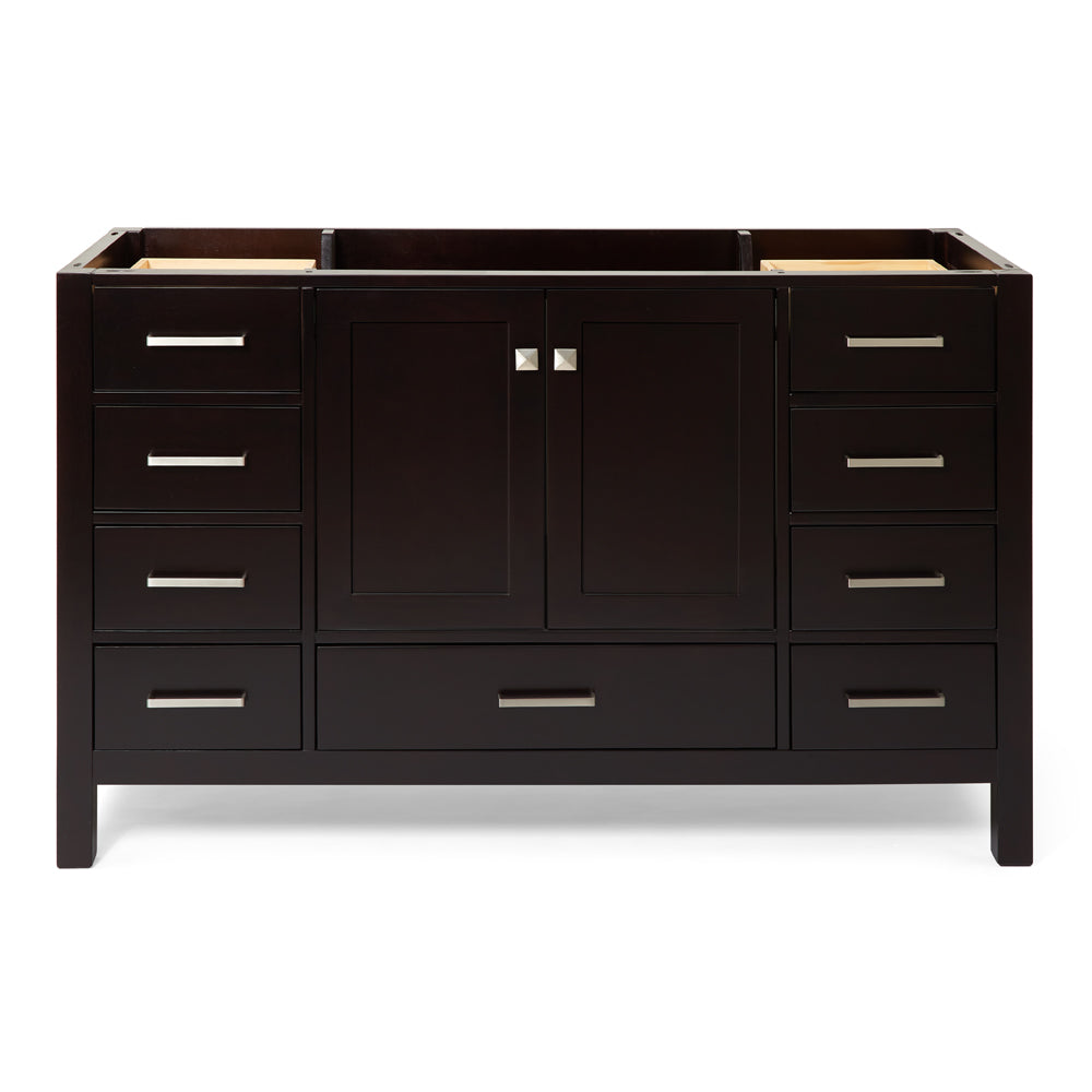 Beckford 54-inch Espresso base cabinet on white back ground front view main image