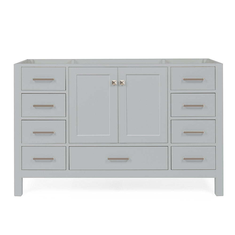 Beckford 54-inch Grey base cabinet on white back ground front view main image