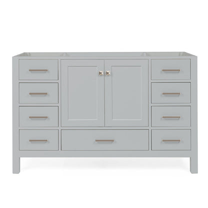 Beckford 54-inch Grey base cabinet on white back ground front view main image