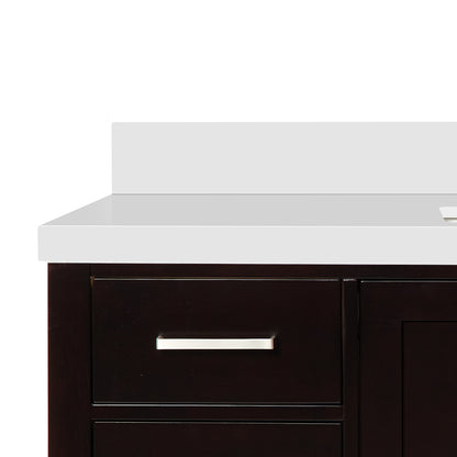 Beckford 54-Inch Espresso bathroom vanity on white background – product photo 3