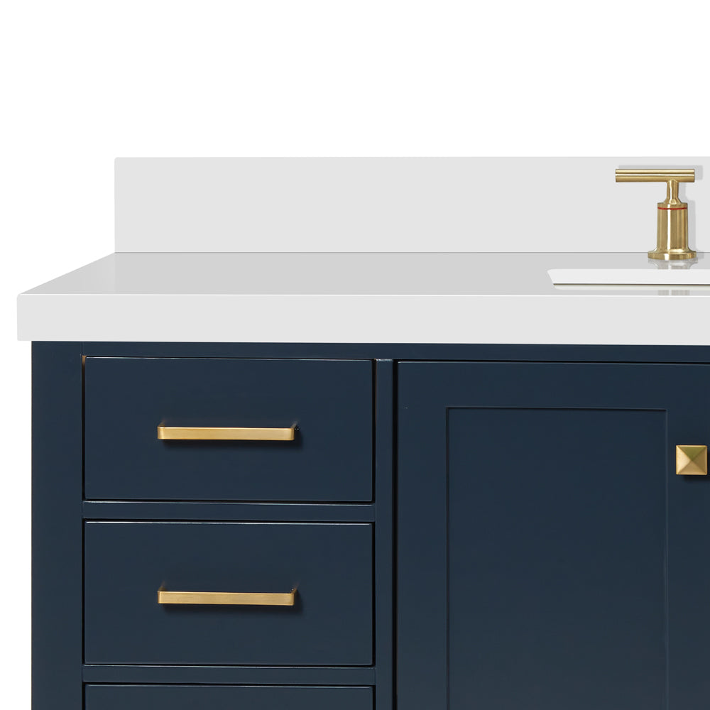 Beckford 54-Inch Midnight Blue bathroom vanity on white background – product photo 4