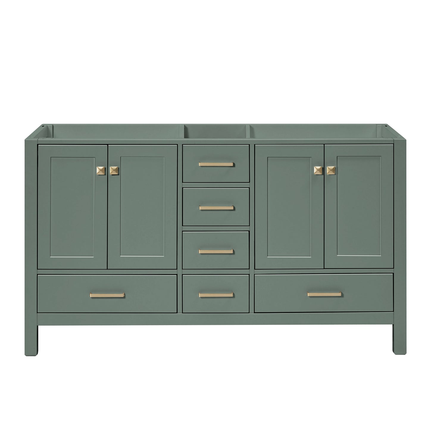 Beckford 60-inch Vintage Green base cabinet on white back ground front view main image
