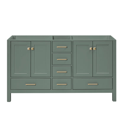 Beckford 60-inch Vintage Green base cabinet on white back ground front view main image