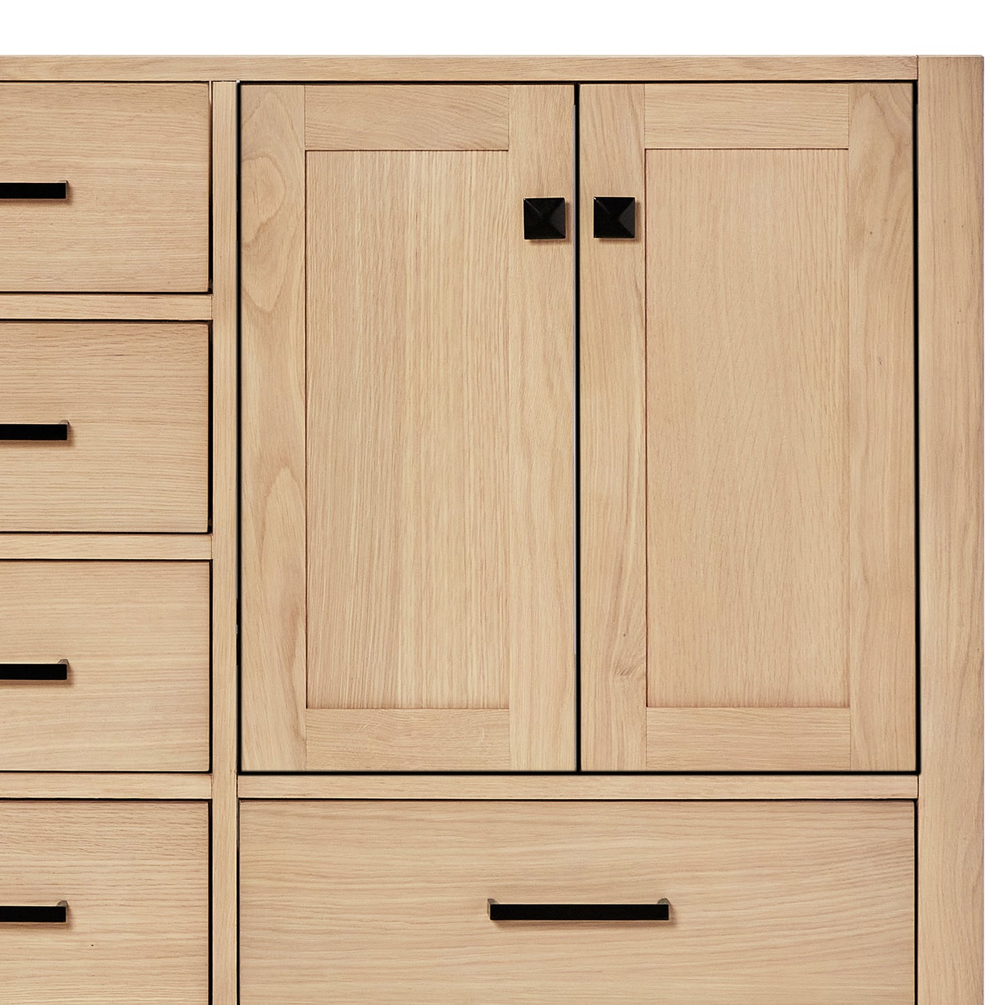 Beckford 60-inch Natural Oak base cabinet on detail 1