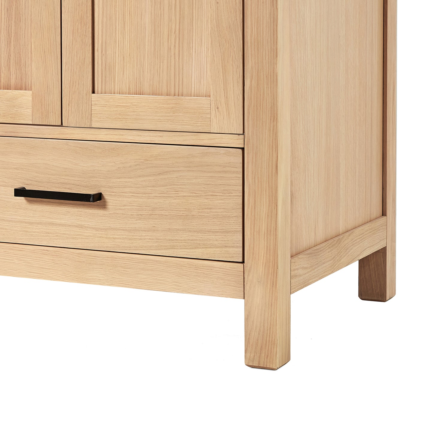 Beckford 60-inch Natural Oak base cabinet on detail 2