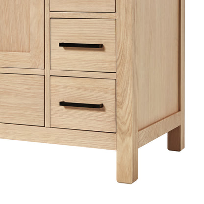 Beckford 60-inch Natural Oak base cabinet on detail 1