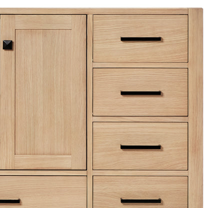 Beckford 60-inch Natural Oak base cabinet on detail 2