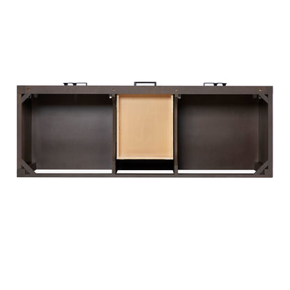 Beckford 60-Inch Brown Oak bathroom vanity on white background – product photo 7