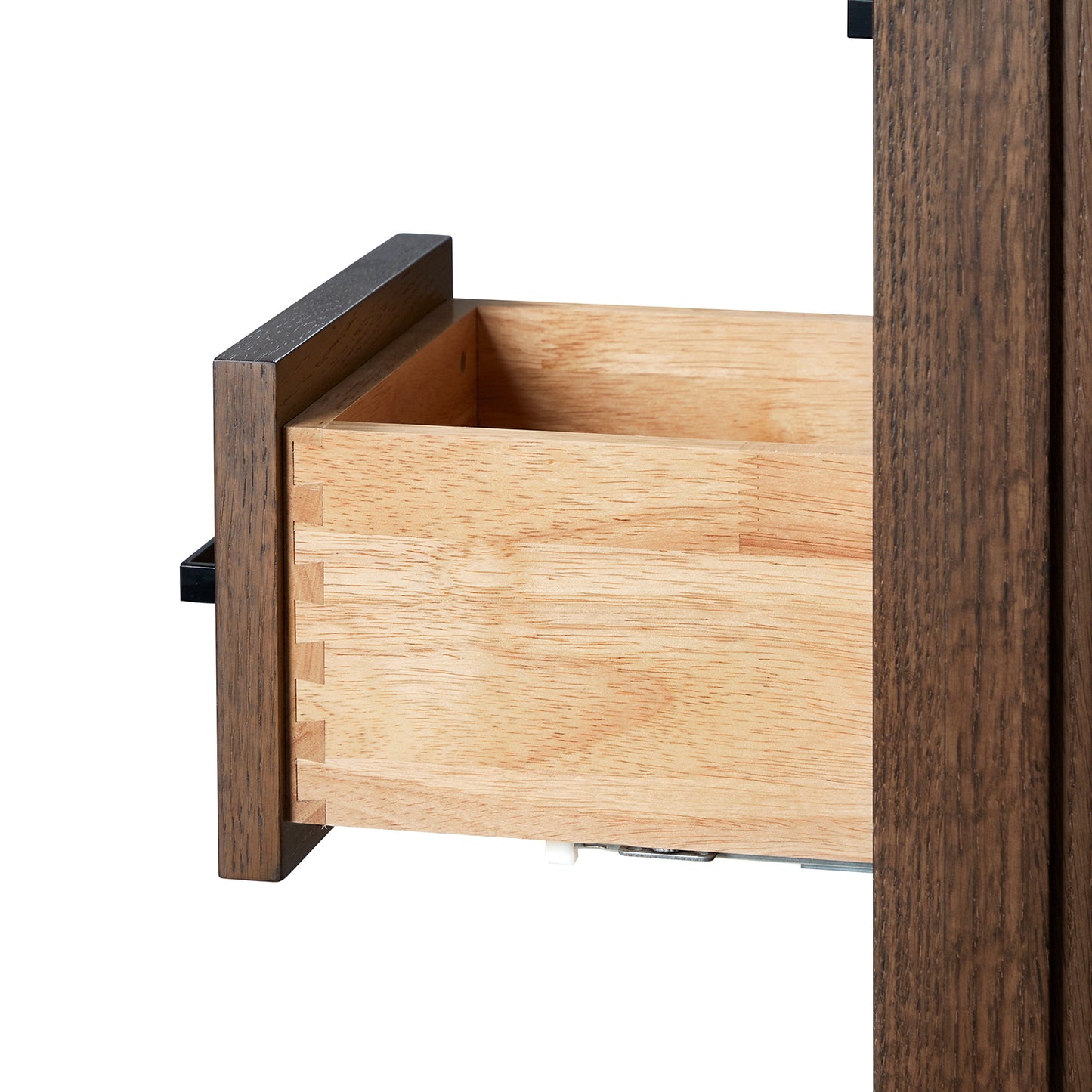 Beckford 60-Inch Brown Oak bathroom vanity on white background – product photo 8
