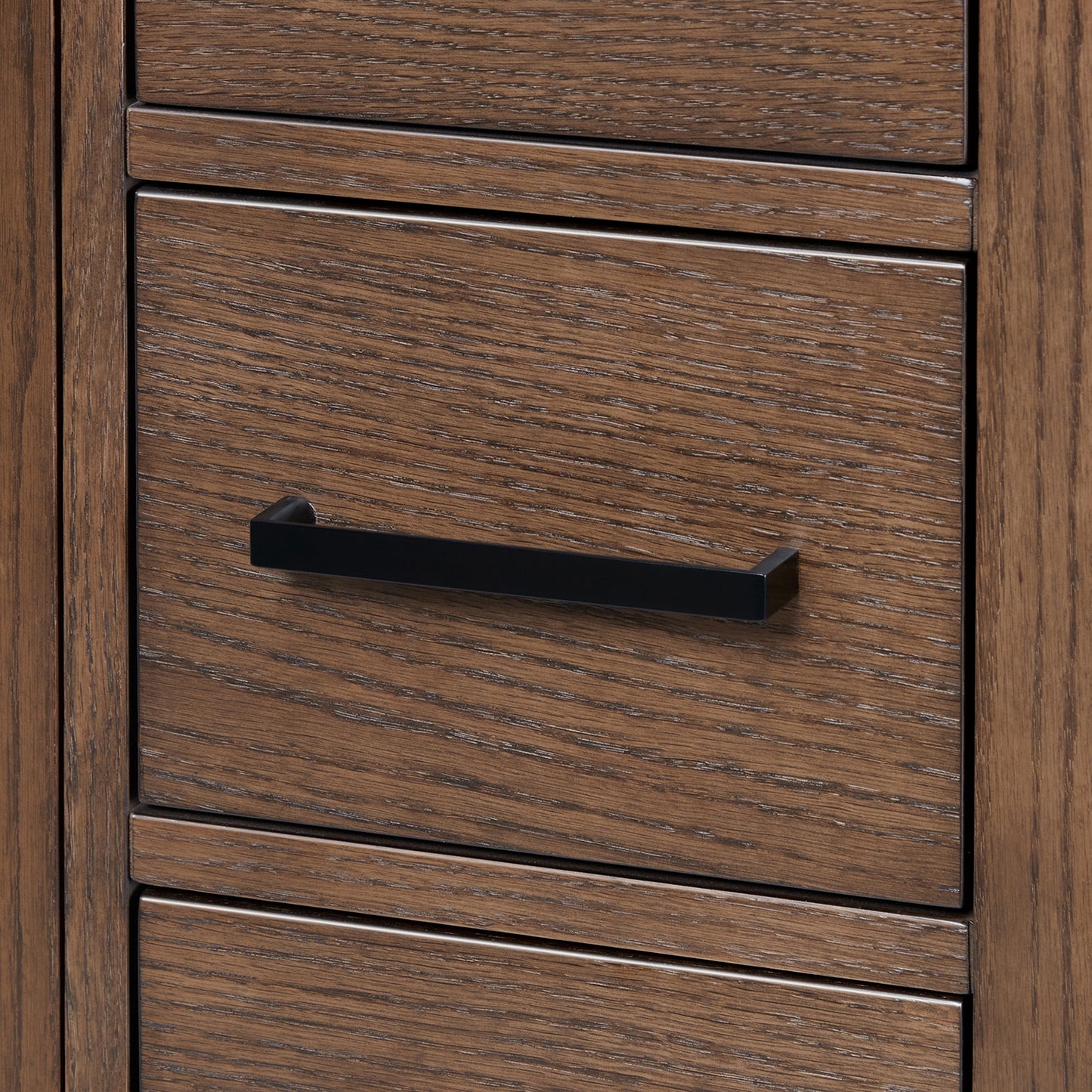 Beckford 60-Inch Brown Oak bathroom vanity on white background – product photo 9