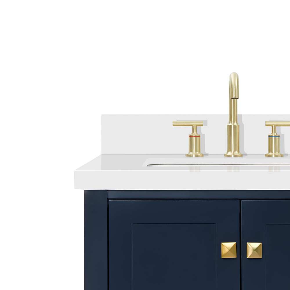 Beckford 60-Inch Midnight Blue bathroom vanity on white background – product photo 5