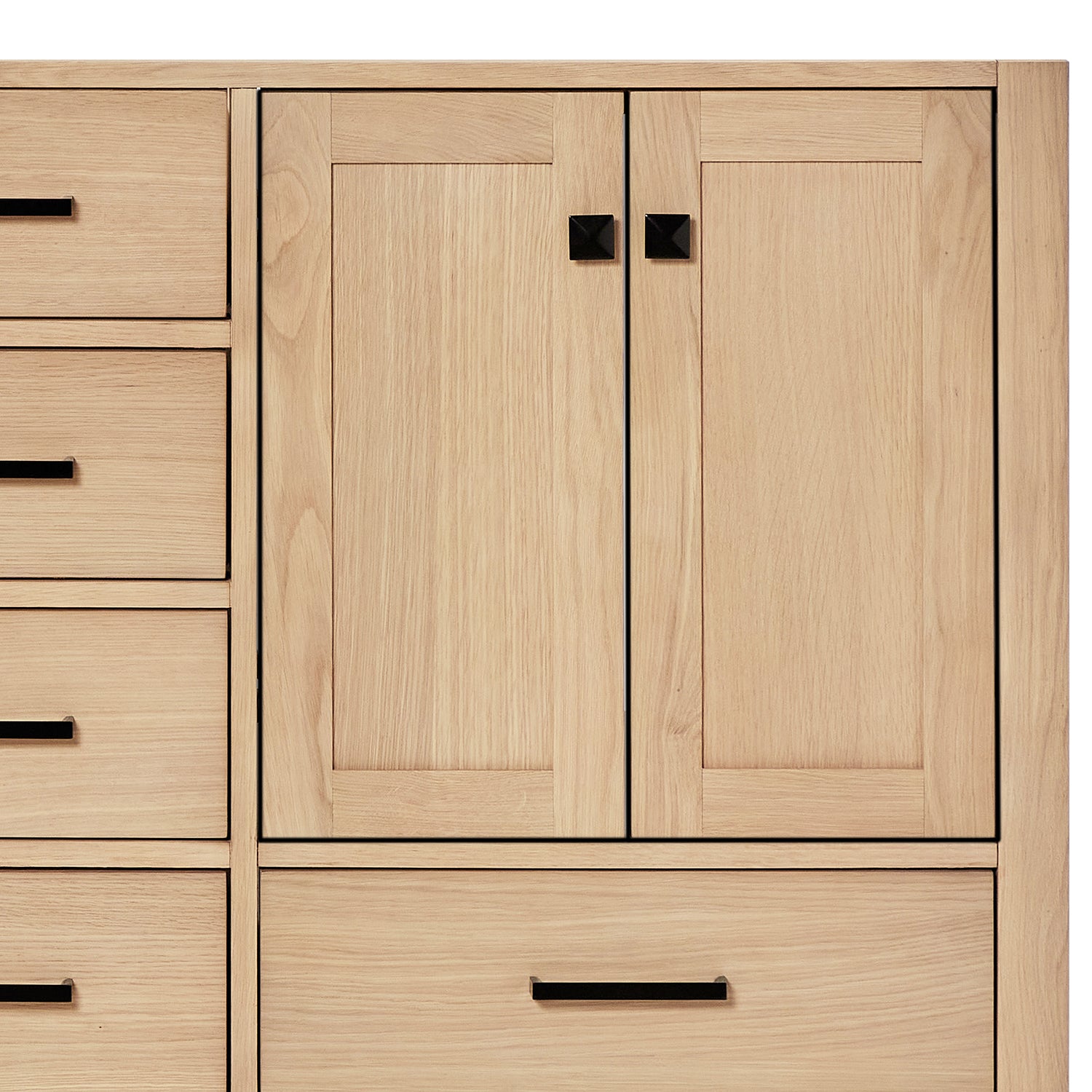 Beckford 60-Inch White Oak bathroom vanity on white background – product photo 5