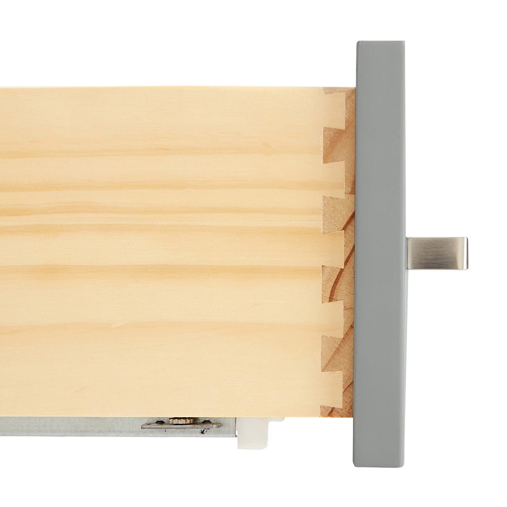Beckford 60-inch Grey base cabinet on white back ground top down