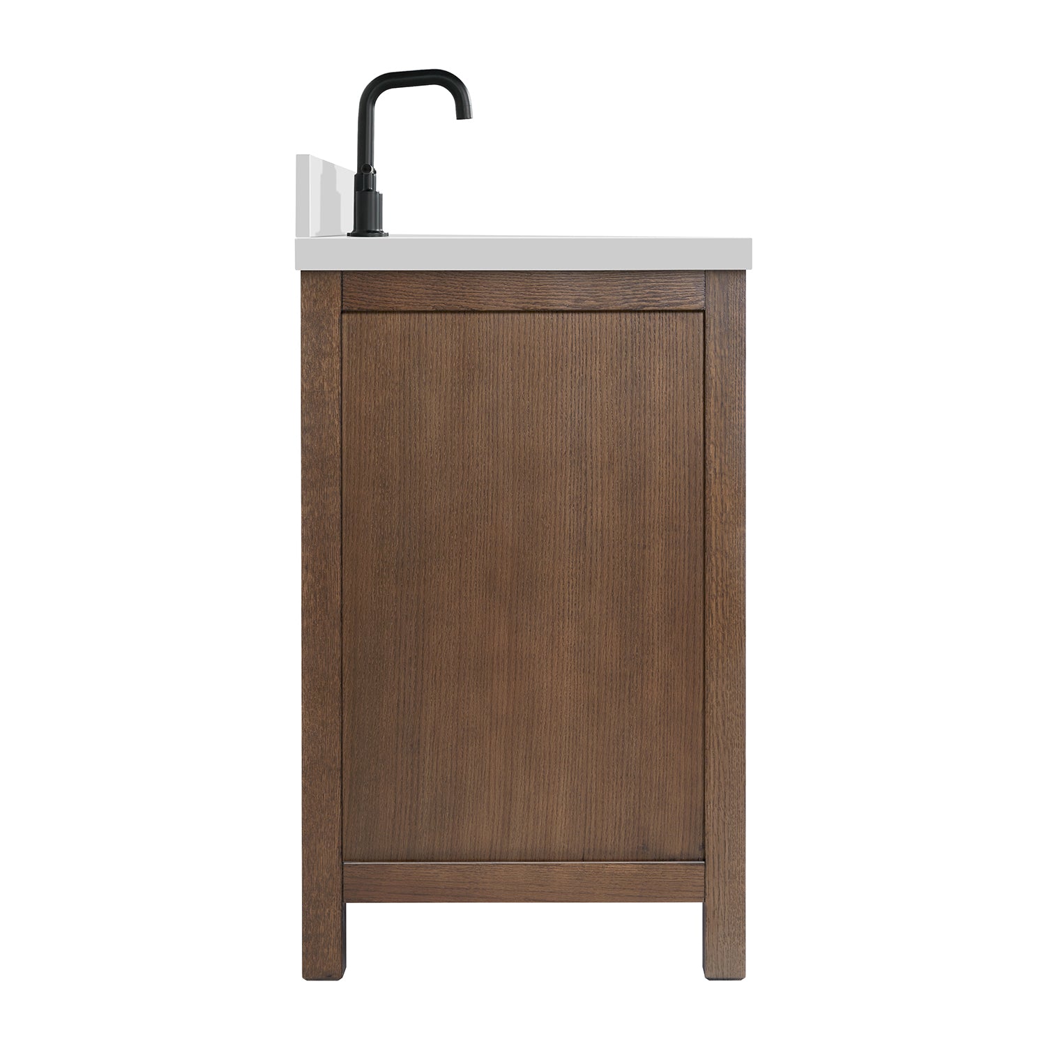 Beckford 60-Inch Brown Oak bathroom vanity on white background – product photo 6