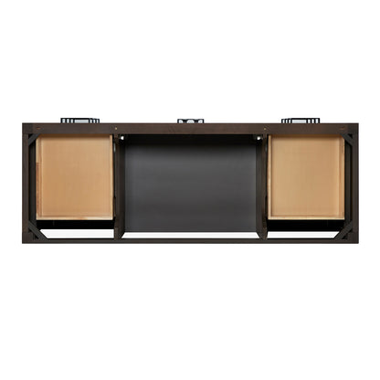Beckford 60-Inch Brown Oak bathroom vanity on white background – product photo 7