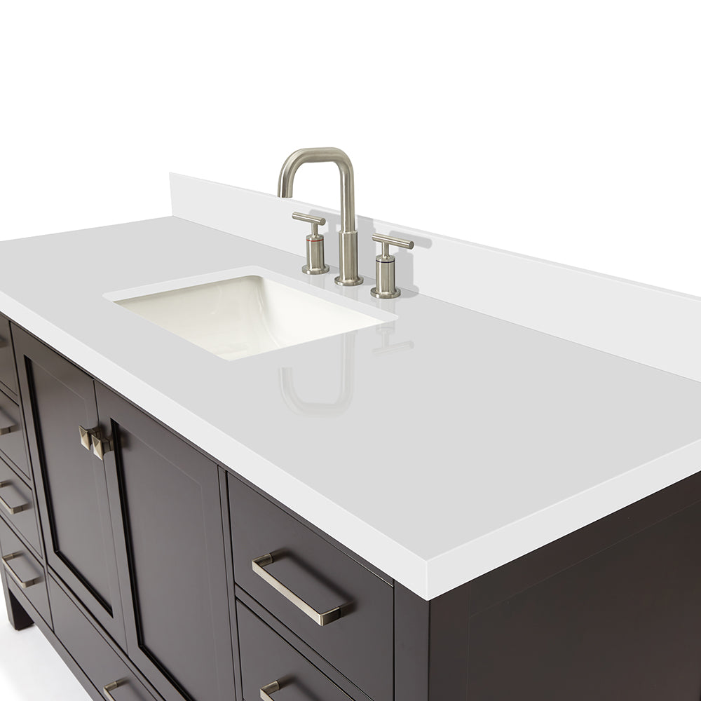 Beckford 60-Inch Espresso bathroom vanity on white background – product photo 4