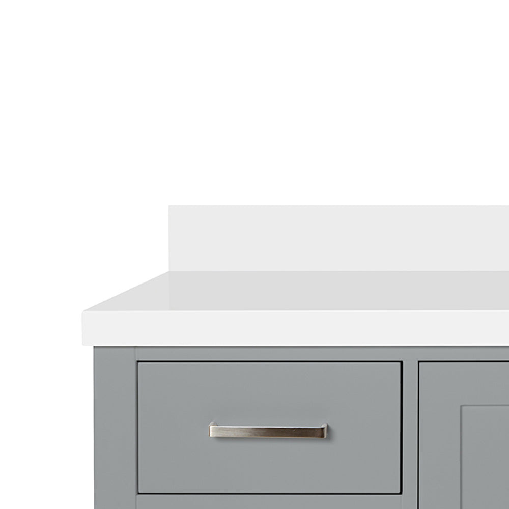 Beckford 60-Inch Grey bathroom vanity on white background – product photo 4