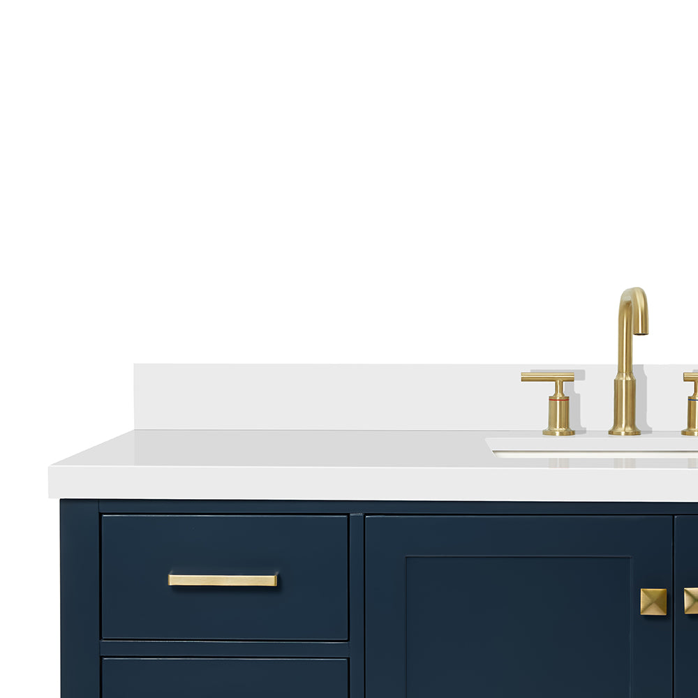 Beckford 60-Inch Midnight Blue bathroom vanity on white background – product photo 5