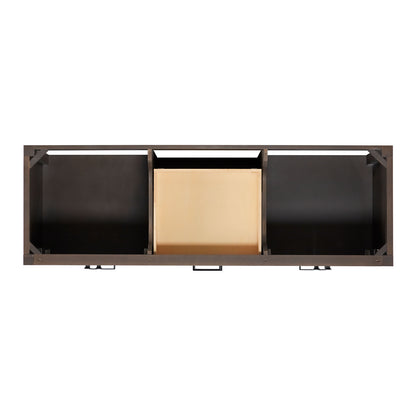 Beckford 66-inch Brown Oak base cabinet on white back ground front view open door
