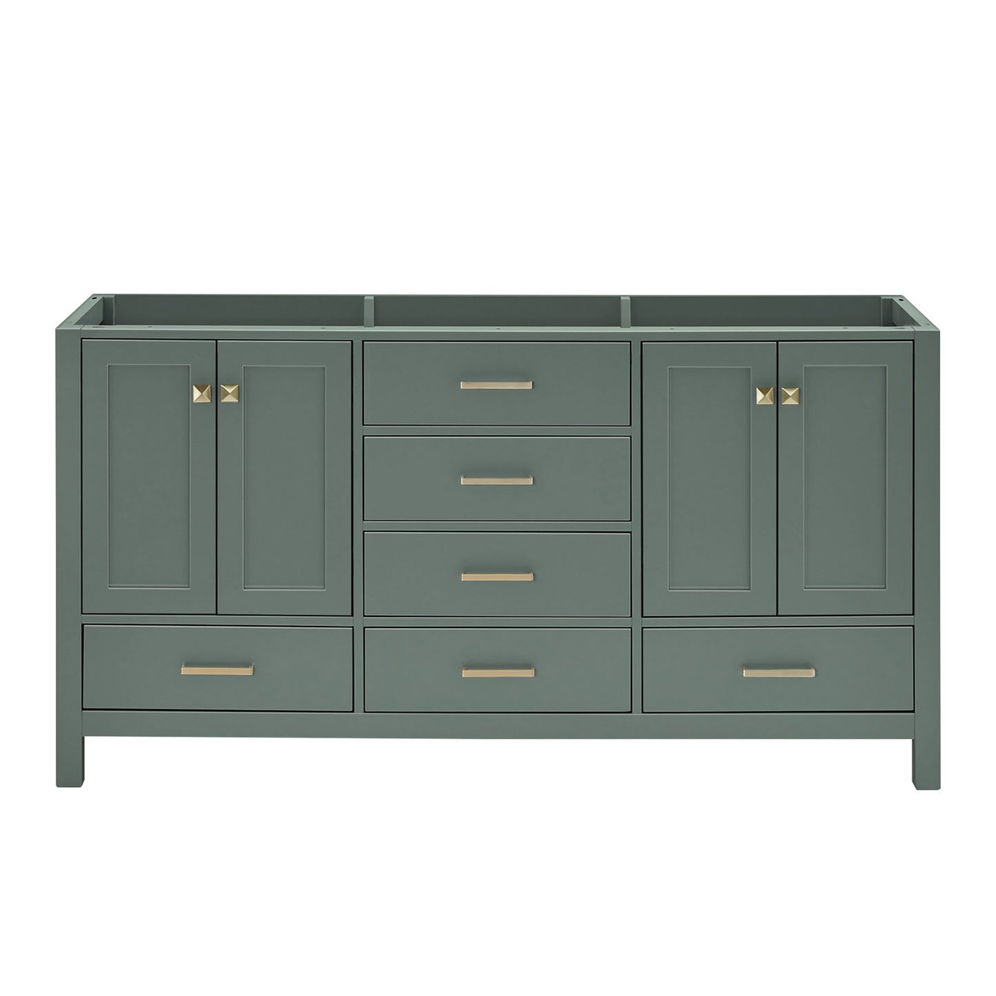 Beckford 66-inch Vintage Green base cabinet on white back ground front view main image