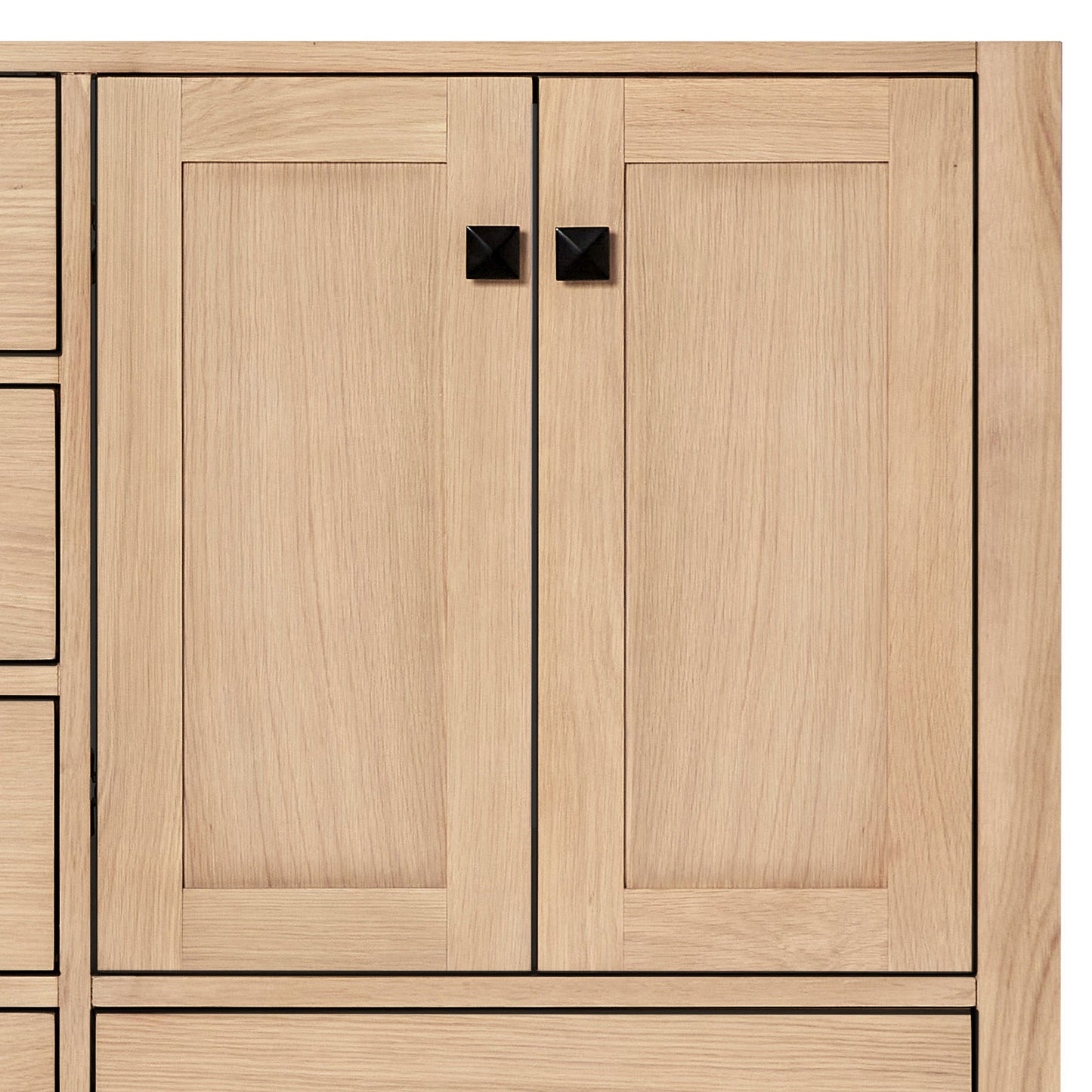 Beckford 66-inch Natural Oak base cabinet on detail 2