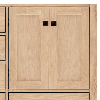 Beckford 66-inch Natural Oak base cabinet on detail 2
