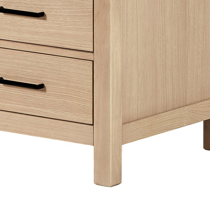 Beckford 66-inch Natural Oak base cabinet on detail 1