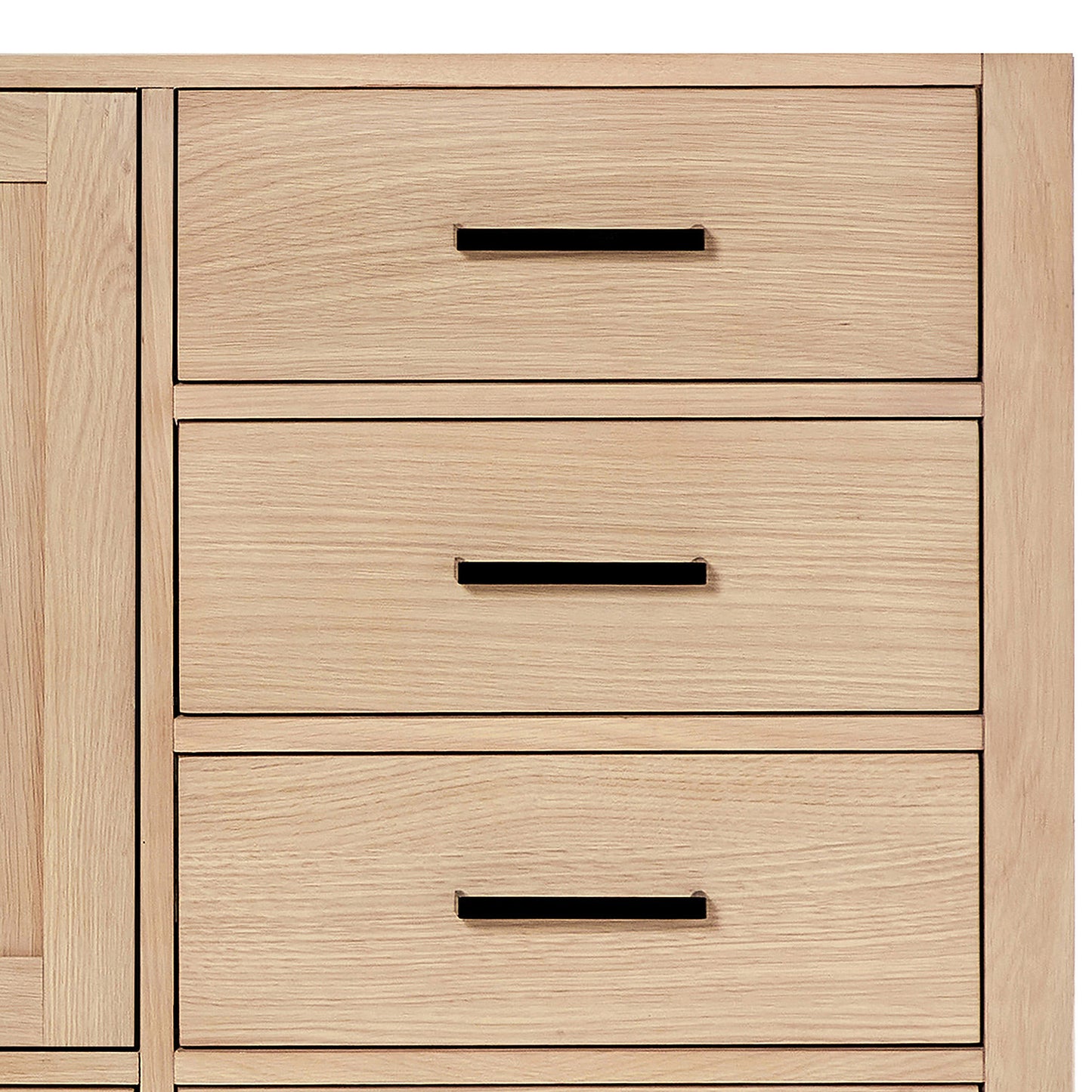 Beckford 66-inch Natural Oak base cabinet on detail 2