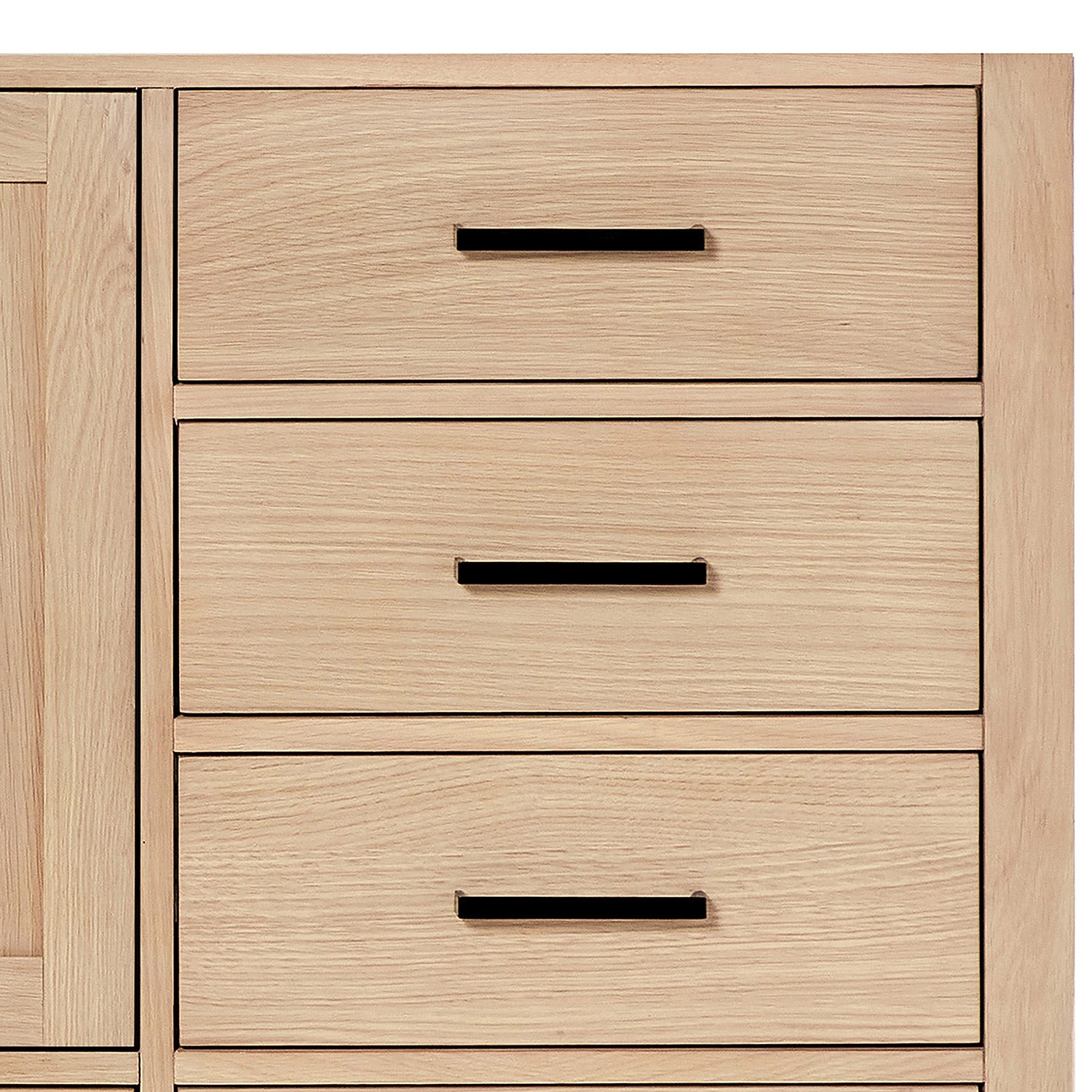 Beckford 66-inch Natural Oak base cabinet on detail 2