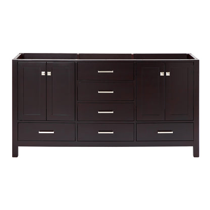 Beckford 66-inch Espresso base cabinet on white back ground front view main image