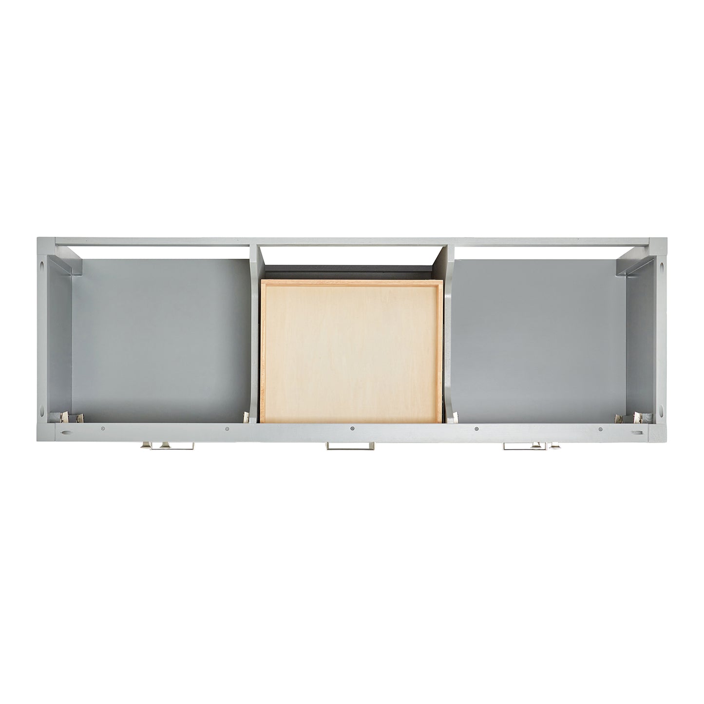 Beckford 66-inch Grey base cabinet on white back ground top down
