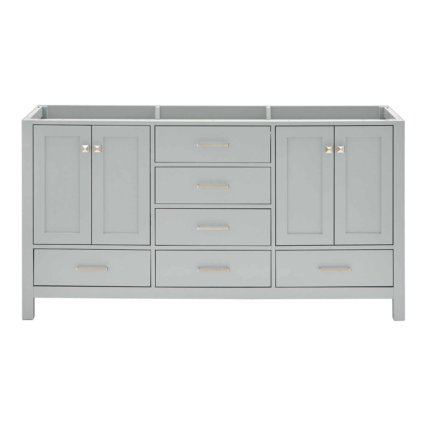 Beckford 66-inch Grey base cabinet on white back ground front view main image