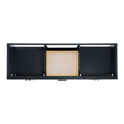 Beckford 66-inch Midnight Blue base cabinet on white back ground top down