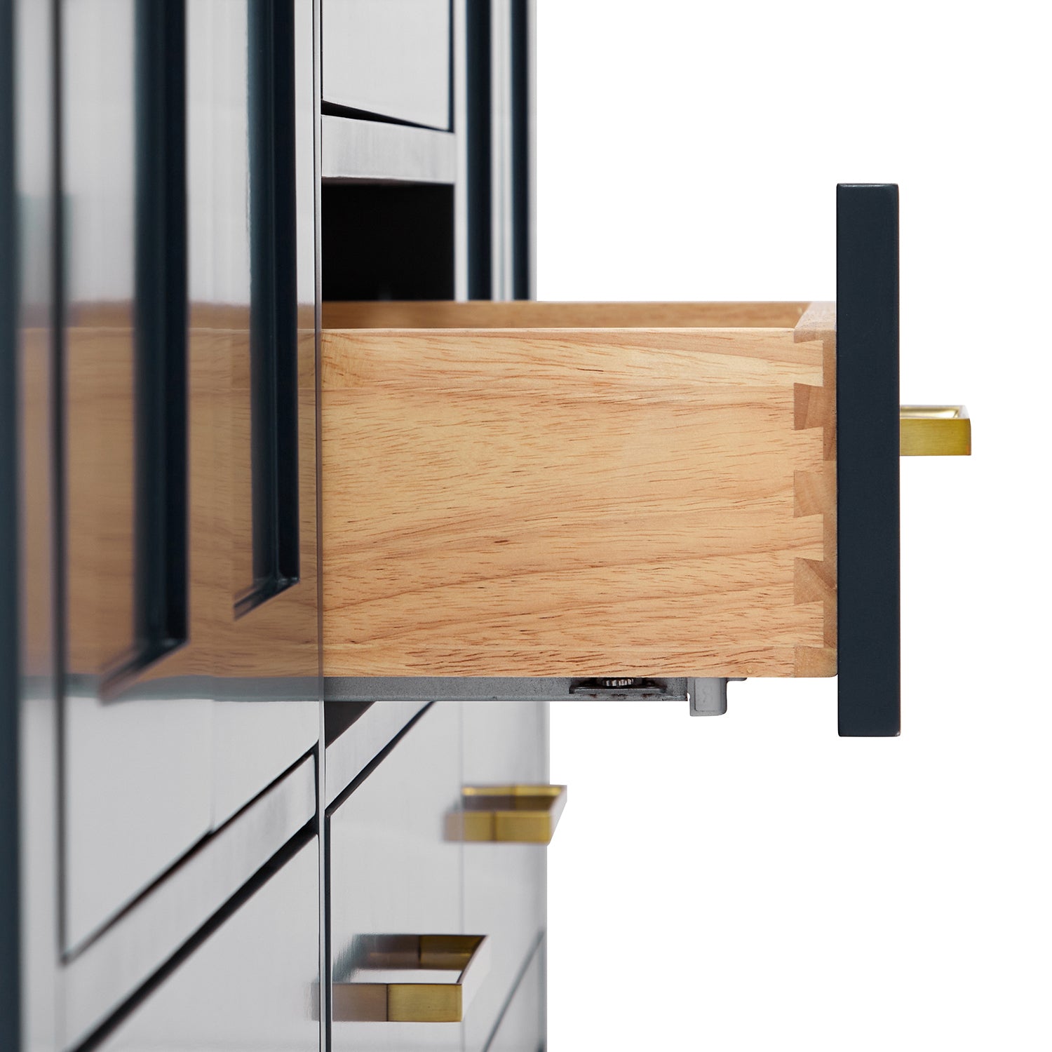 Beckford 66-inch Midnight Blue base cabinet on detail 1