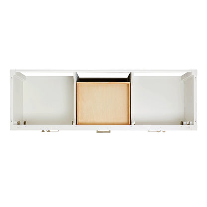 Beckford 66-inch White base cabinet on white back ground top down