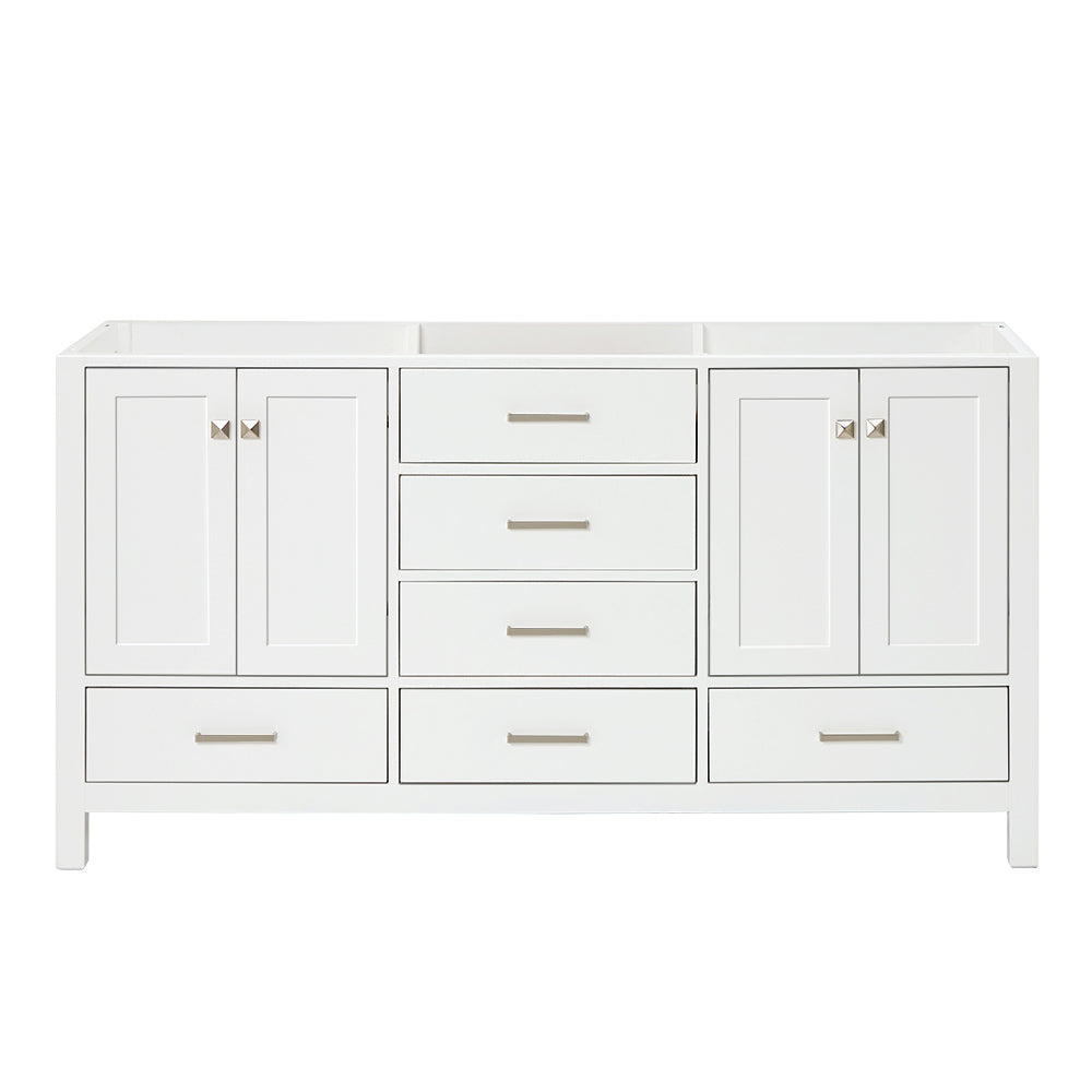 Beckford 66-inch White base cabinet on white back ground front view main image